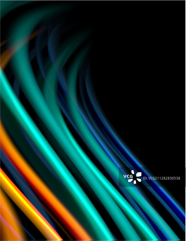 丝绸光滑的线条上的黑色液体液体的颜色图片素材