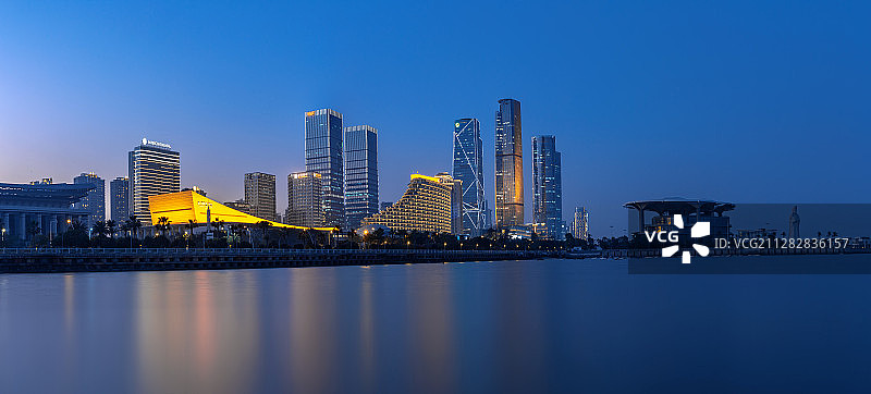 厦门会展北CBD夜景图片素材