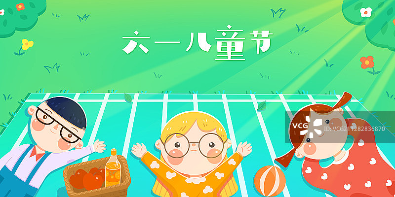 儿童节节日插画图片素材