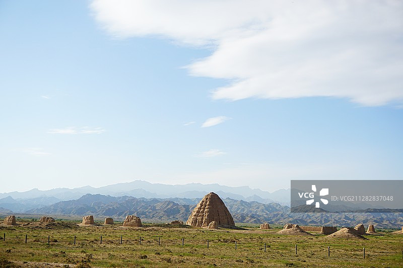 贺兰山下西夏王陵图片素材