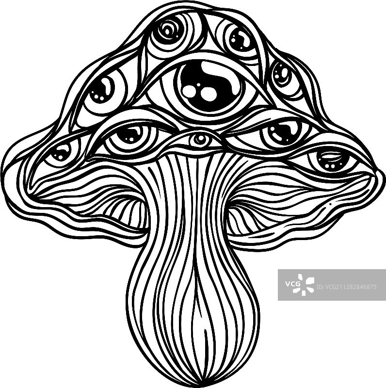 魔术蘑菇迷幻的幻觉图片素材