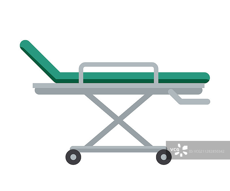 急诊科担架扁平设计图片素材