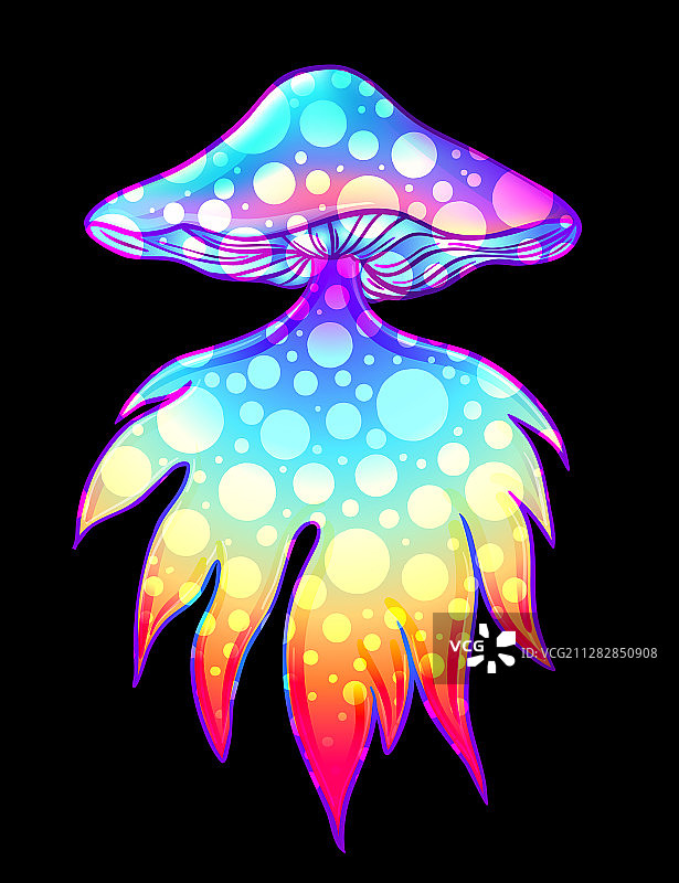 魔术蘑菇迷幻的幻觉图片素材
