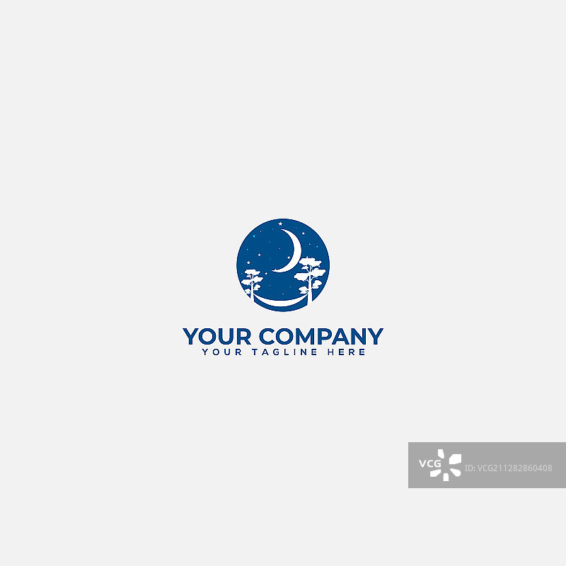 夜间月亮海景与摇摆摇篮图片素材