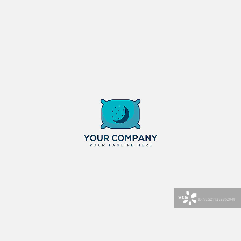 睡眠和月亮logo的梦想与枕头logo图片素材