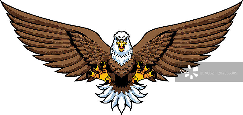 秃鹰攻击吉祥物图片素材