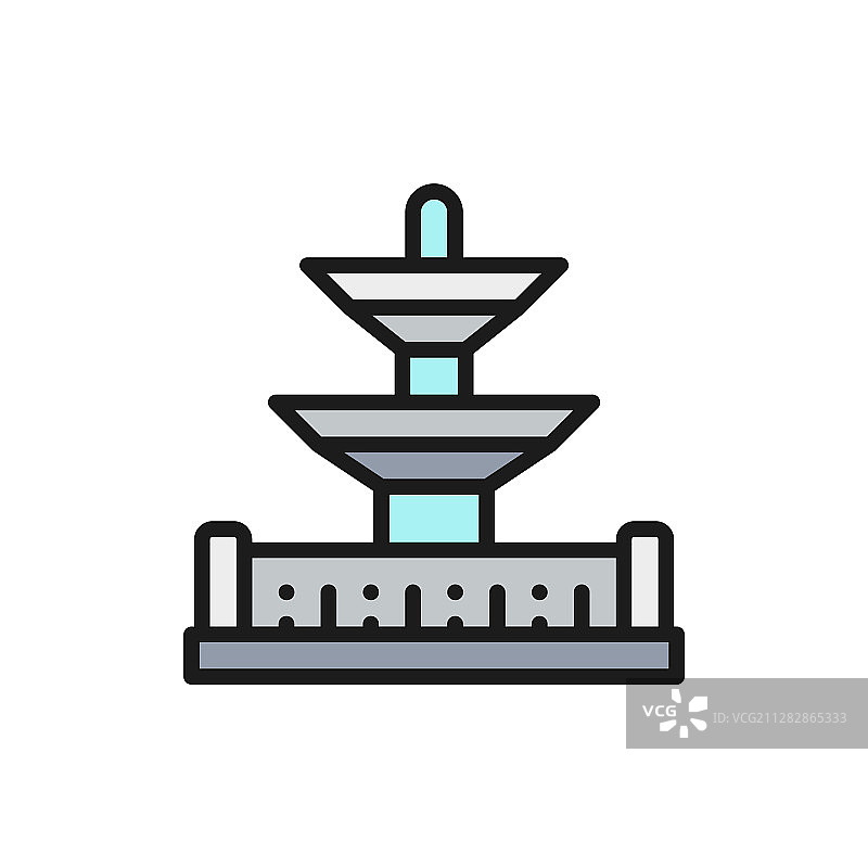 协和广场的喷泉地标图片素材