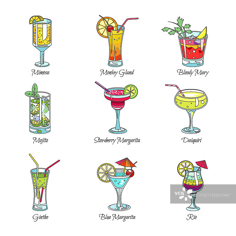 鸡尾酒酒精饮料系列图片素材