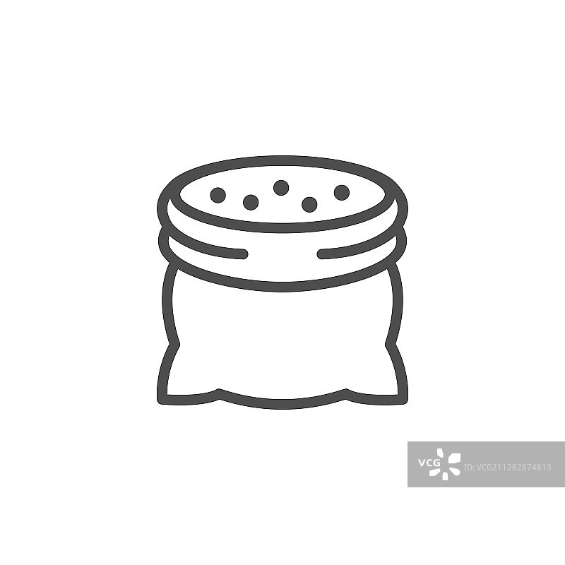 棉布袋轮廓图标图片素材