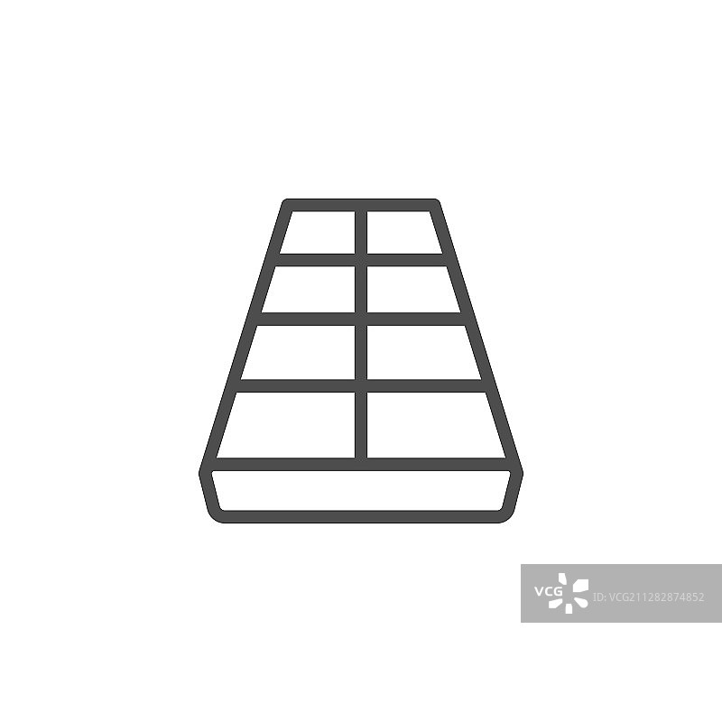 巧克力棒线条轮廓图标图片素材