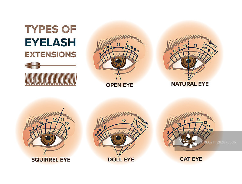睫毛延长类型图片素材