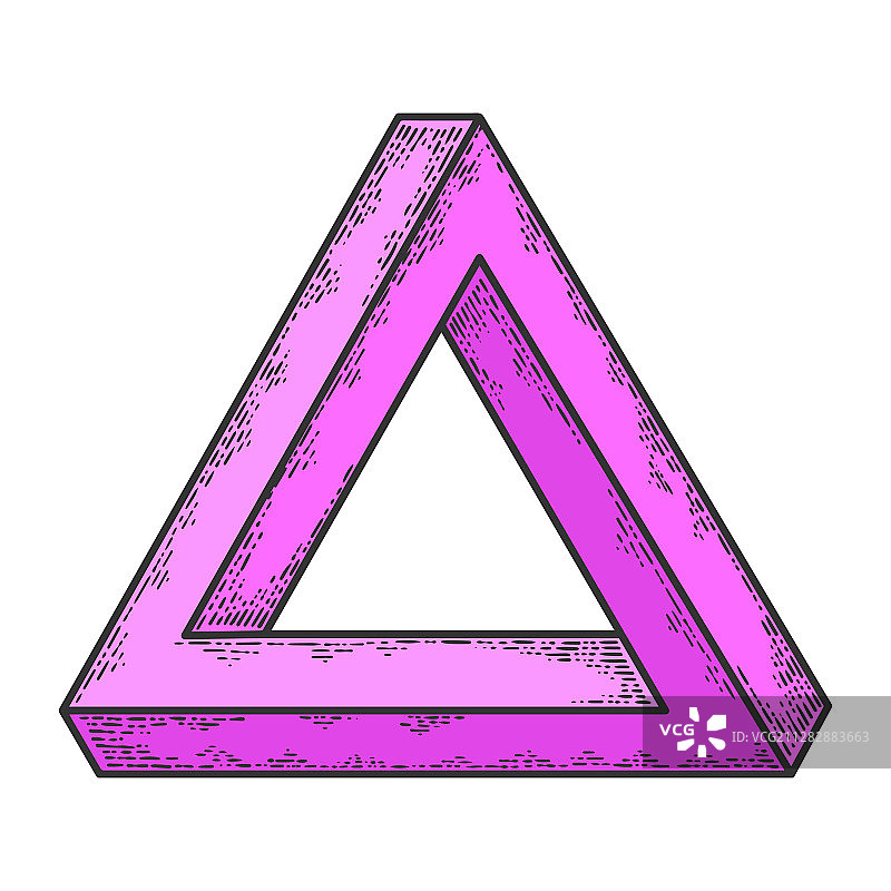 彭罗斯不可能的三角图片素材