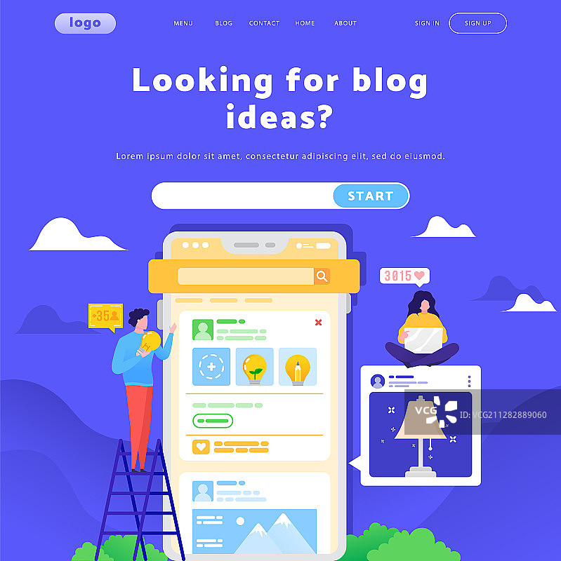 社交媒体营销博客内容移动信息流图片素材