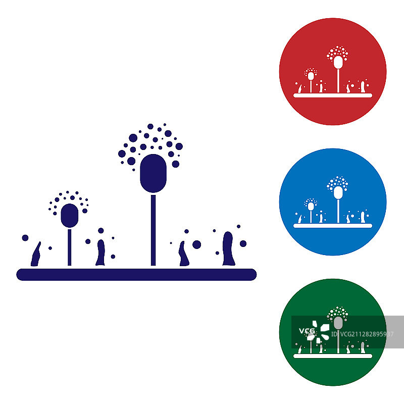 白色背景上的蓝色霉菌图标图片素材