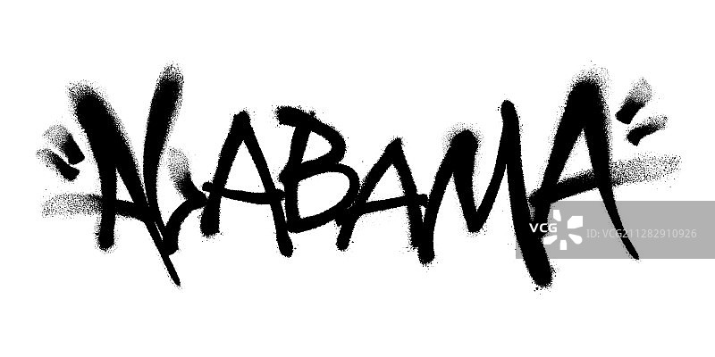 喷绘阿拉巴马字体涂鸦图片素材