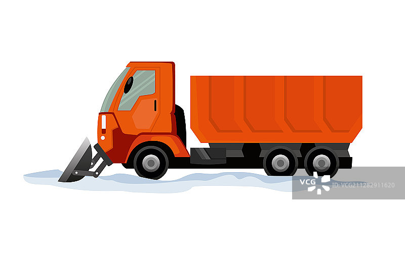 重型设备清理道路积雪图片素材
