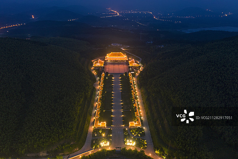 大觉寺夜景图片素材