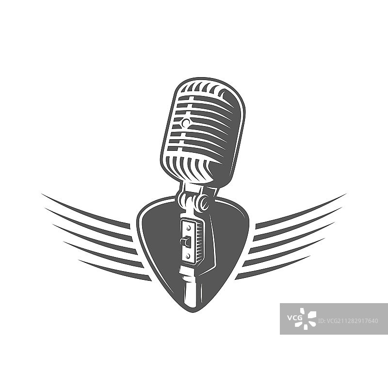 带翅膀的麦克风图片素材