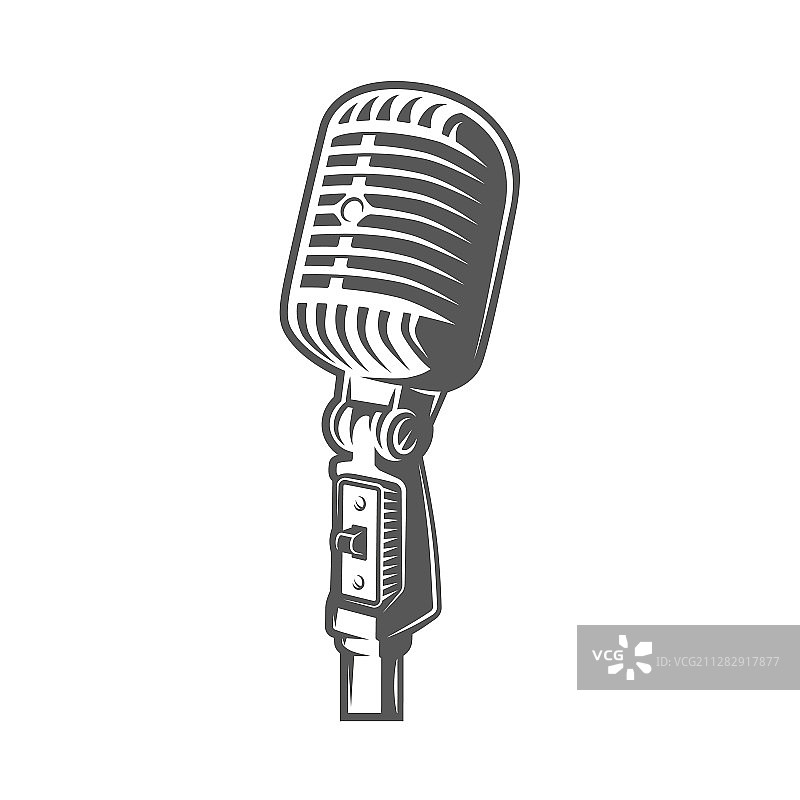 白色背景上的麦克风图片素材