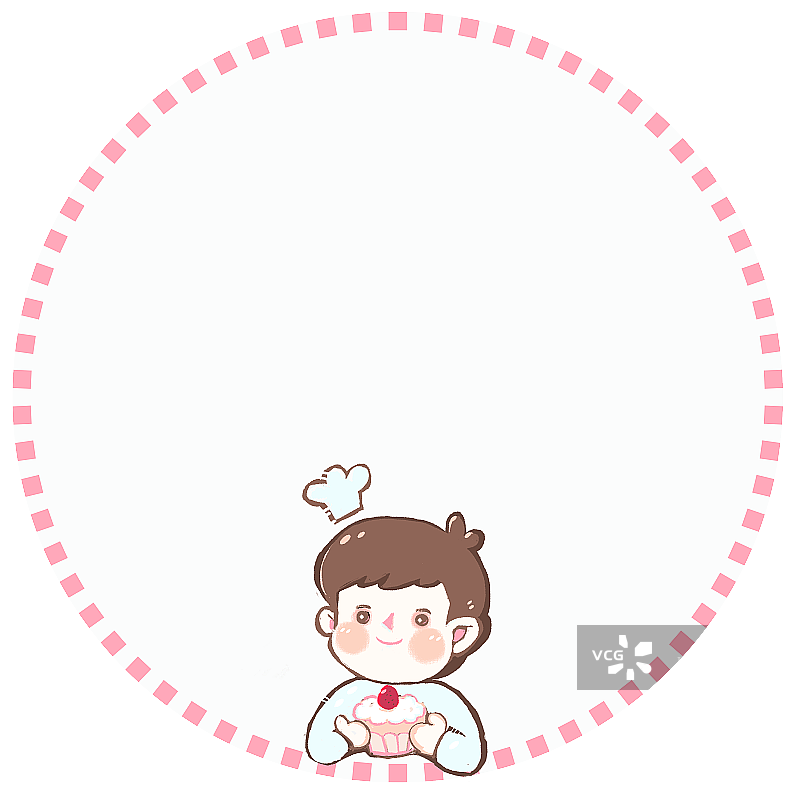 蛋糕甜品男孩标签图片素材