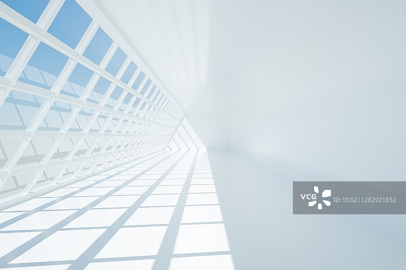 室内走廊空间，三维图形图片素材