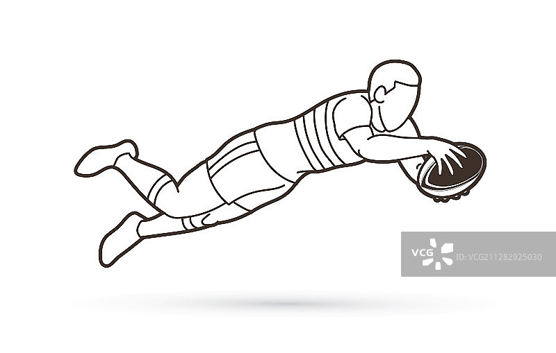 橄榄球运动员卡通运动图形图片素材