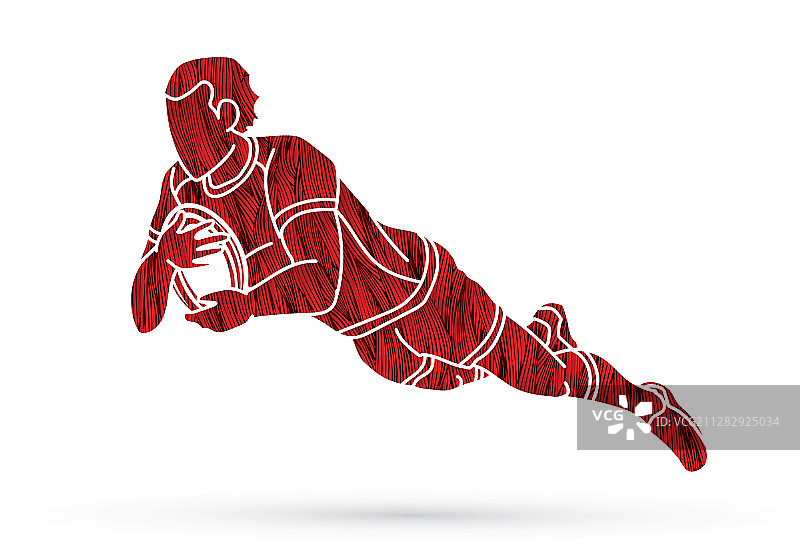 橄榄球运动员卡通运动图形图片素材