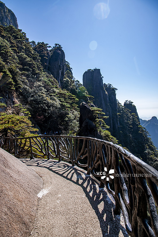 江西上饶三清山西海岸峡谷栈道图片素材