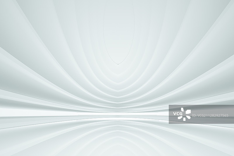 圆弧行线条室内空间，三维图形图片素材