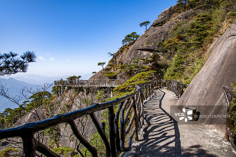 江西上饶三清山西海岸峡谷栈道图片素材