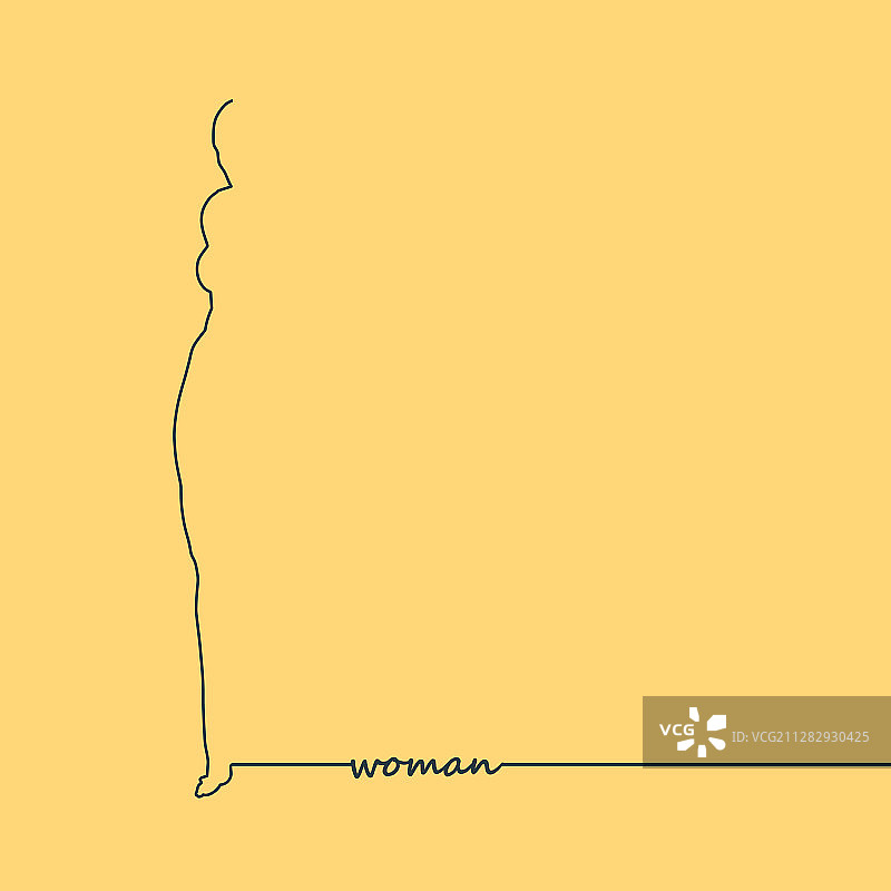 女人剪影图片素材