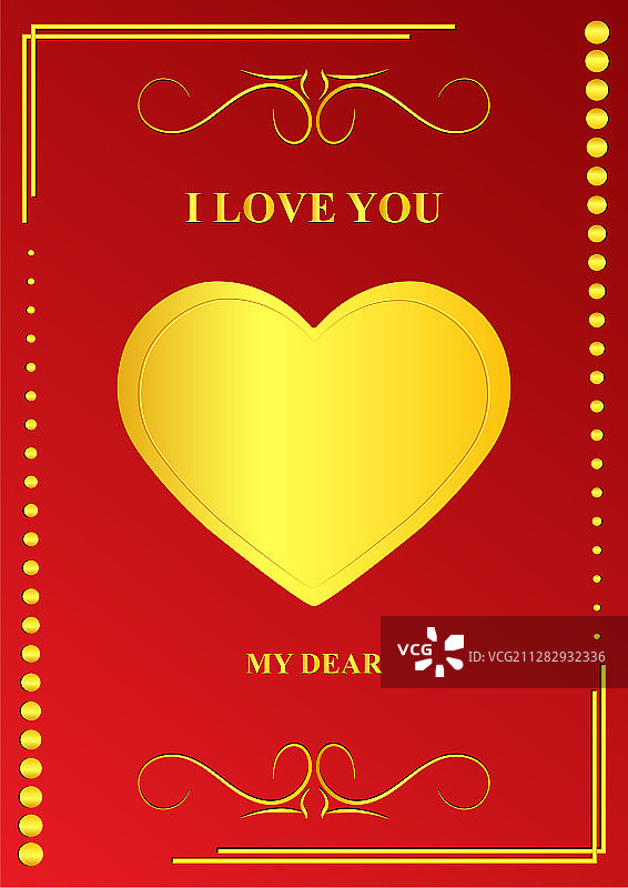 带有“I”字样的情人节明信片图片素材