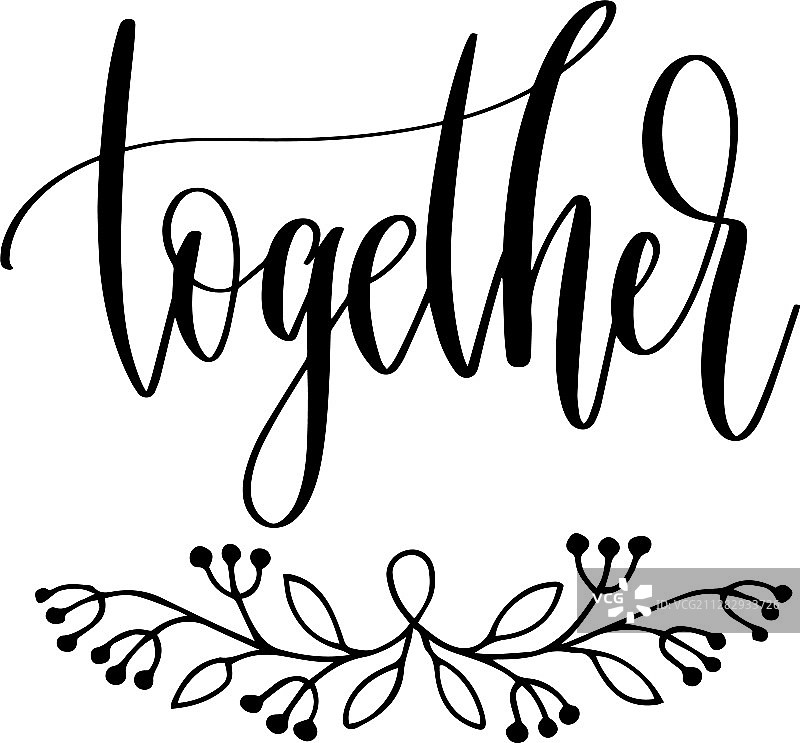 婚礼手绘字母题词图片素材