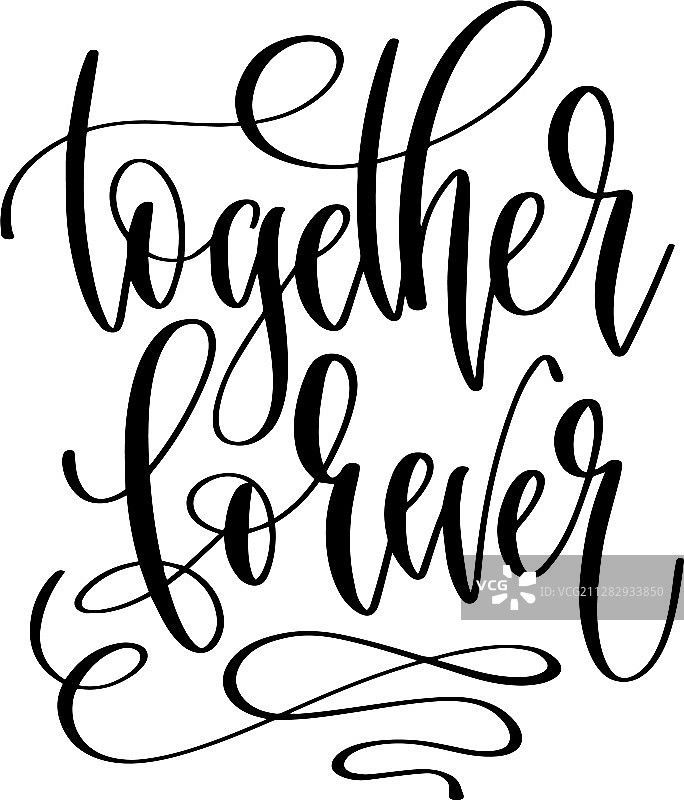 天长地久手写字母题词图片素材