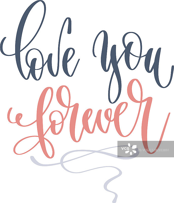 永远爱你——手写浪漫语录图片素材