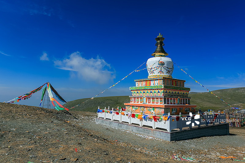 垭口风光  青海图片素材