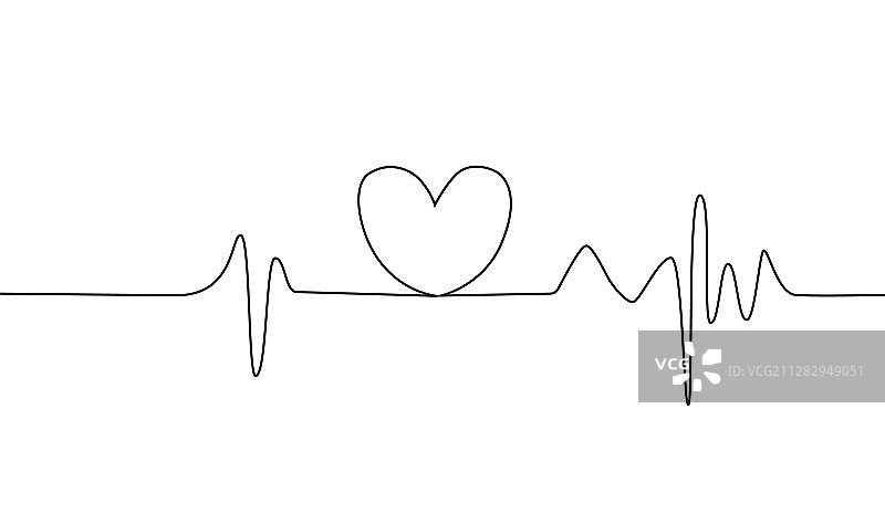 黑白心率脉搏图片素材