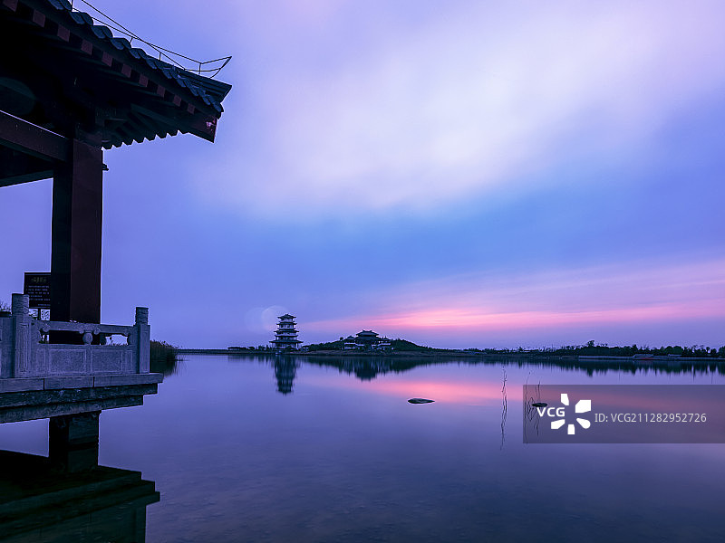 陕西渭南卤阳湖风光图片素材