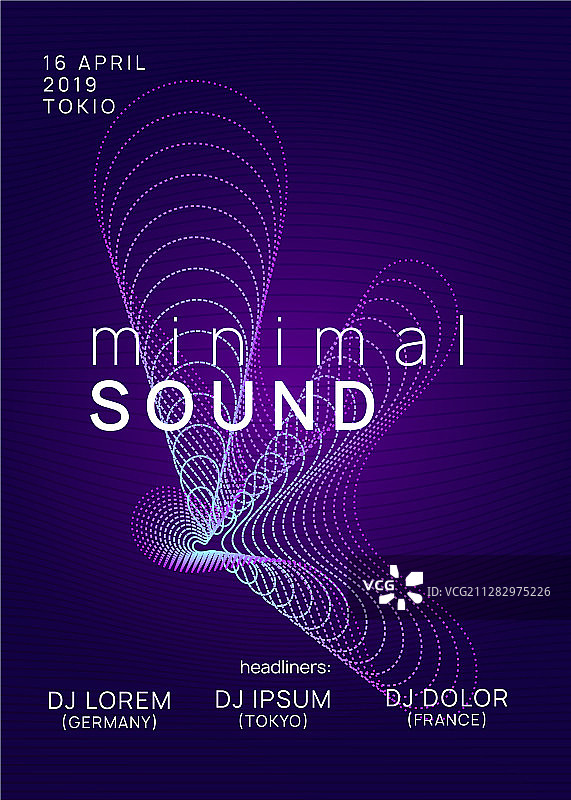 霓虹俱乐部传单电子舞曲音乐迷幻派对图片素材