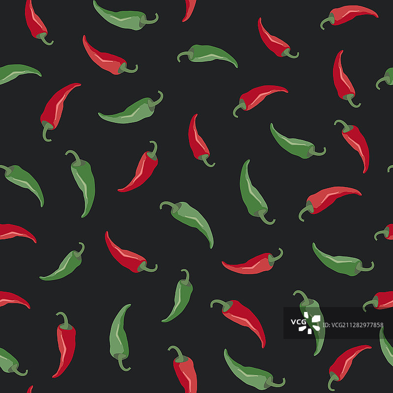 红色和绿色辣椒图片素材