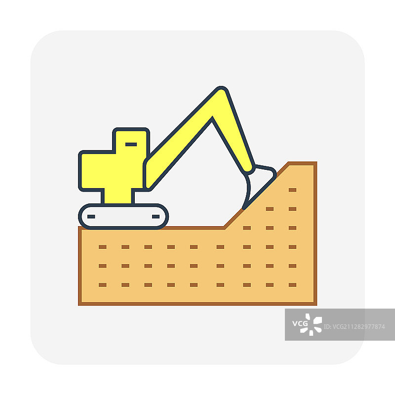 土壤挖掘图标图片素材