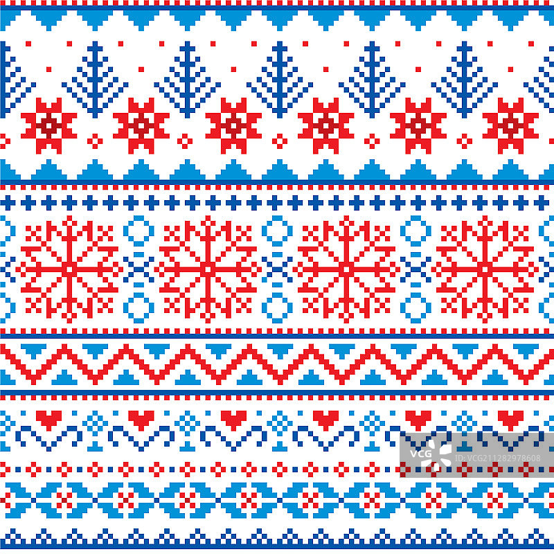 冬季圣诞费尔岛针织图案图片素材