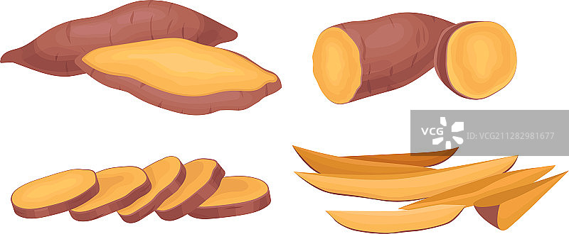 切成片的红薯图片素材