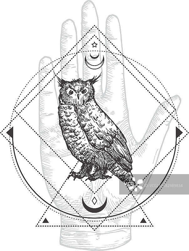 复古风格的神秘抽象符号标志图片素材
