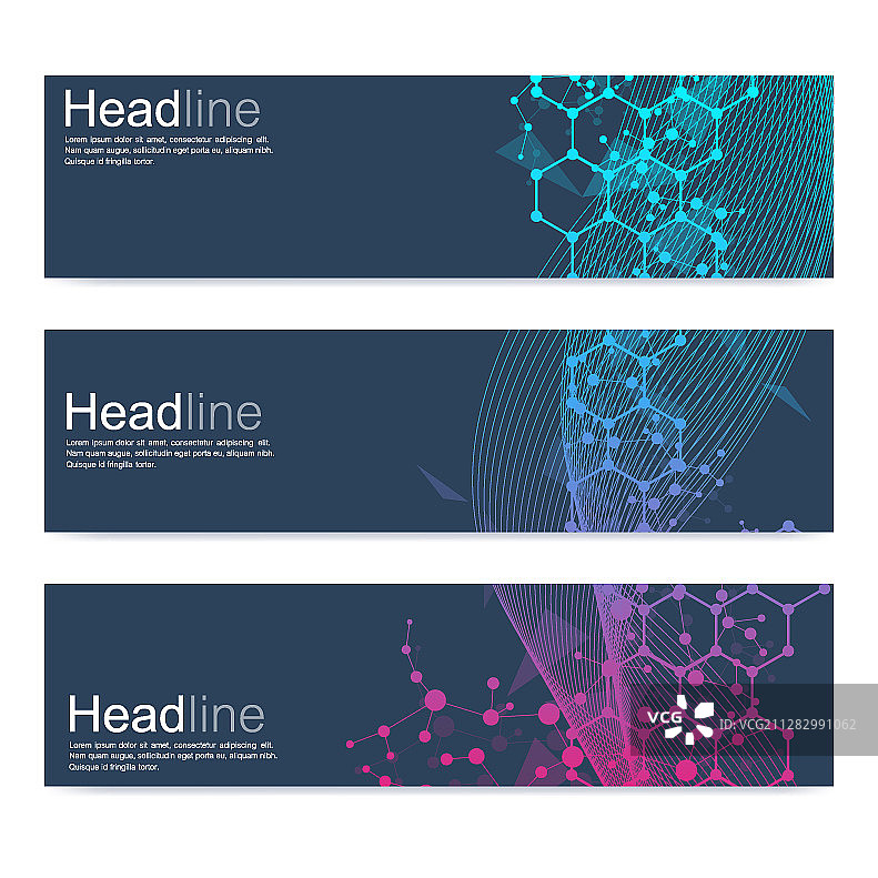 DNA科研现代banner合集图片素材