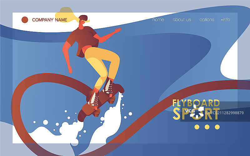 骑自行车的年轻女性 Banner概念模板图片素材