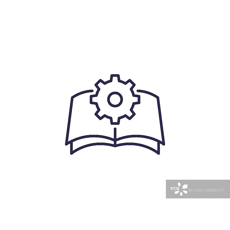 手动说明书线性图标图片素材