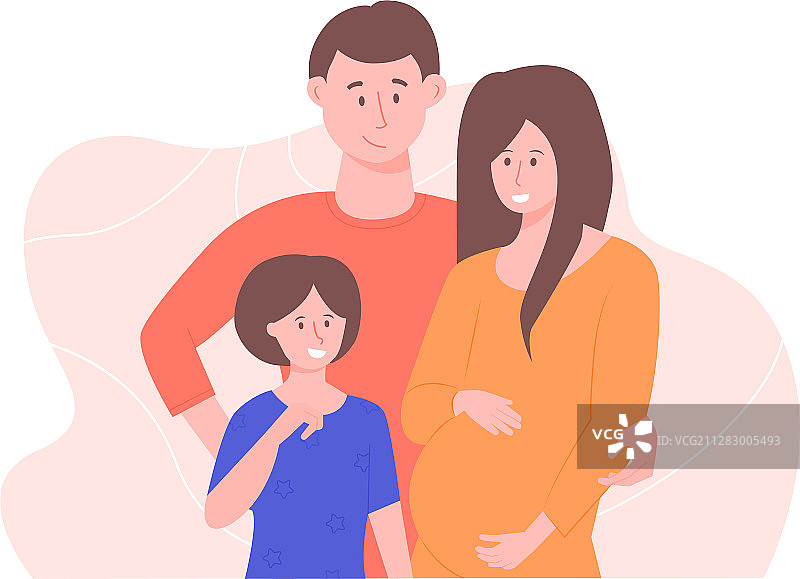 一家人站在一起图片素材