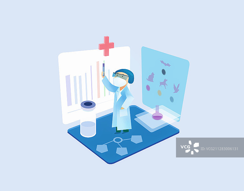 医疗研发插画图片素材