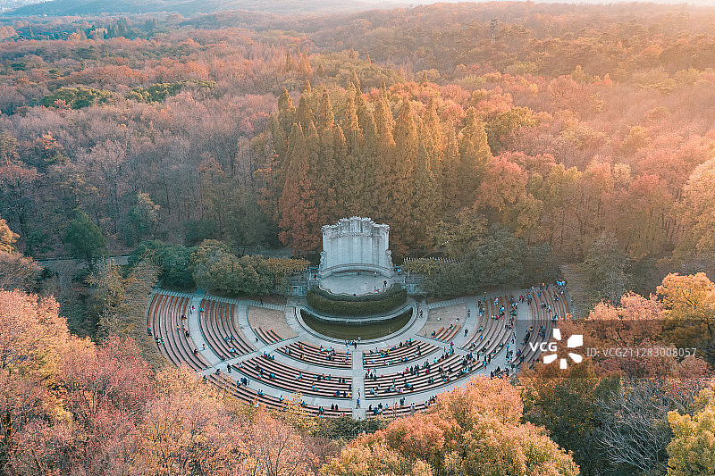 秋日南京中山陵音乐台图片素材
